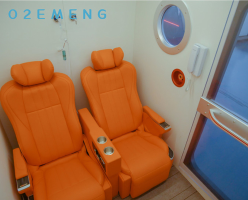O2EMENG Hard Type 1.3ATA Double Hard Seat Hyperbaric Camera Oxygen Capsules Wholesale HBOT for Sports Recovery