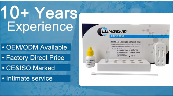 Colloidal Gold Antigen Test,Influenza A/B SARS-CoV-2 Rapid Antigen Test Detection Kit Cassette