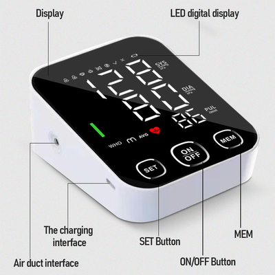 Portable Large Screen LCD Display With Voice Prompts For Convenient And Fast Digital Blood Pressure Monitoring