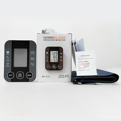 One Click Operation Portable LCD Digital Display Voice Broadcast Blood Pressure Monitor