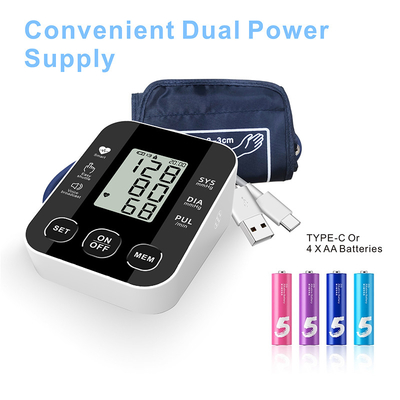 Blood Pressure Automatic Monitor: Portable Automatic Meter with Large Screen LCD Display