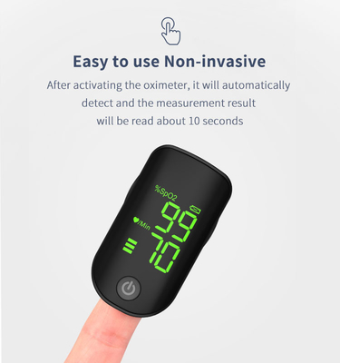 Plastic Medical Finger Pulse Oximeter Accurate Measurement 50g Weight