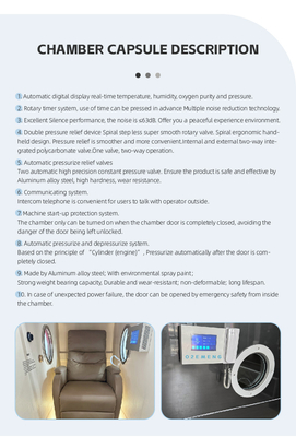 O2EMENG Professional High Oxygen 1.5ATA Hyperbaric Oxygen Chamber For Anoxic Brain Injury Customized Colors