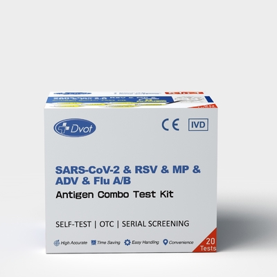 Dvot （6 IN ONE) Antigen combo test kit,for testing Covid-19/Adenovirus/influenza B/A etc.