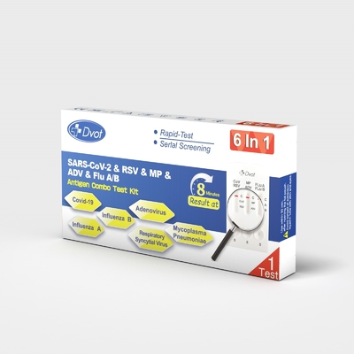 Dvot （6 IN ONE) Antigen combo test kit,for testing Covid-19/Adenovirus/influenza B/A etc.