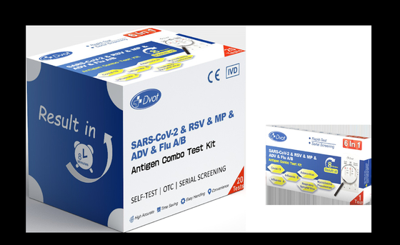 Dvot （6 IN ONE) Antigen combo test kit,for testing Covid-19/Adenovirus/influenza B/A etc.