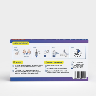 DVOT (8 IN ONE) Antigen Combo Test Kit for testing SARS-CoV-2 & RSV & MP & ADV & Flu A/B &PIV1/3&PIV
