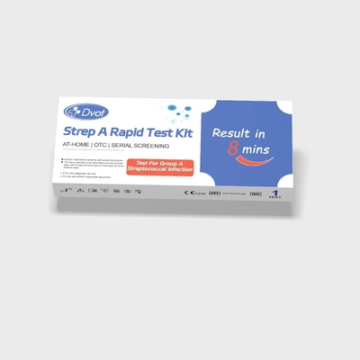 Quick and Easy At Home Antigen Test Kit with 8 Minutes Result Time that use for testing Strep A