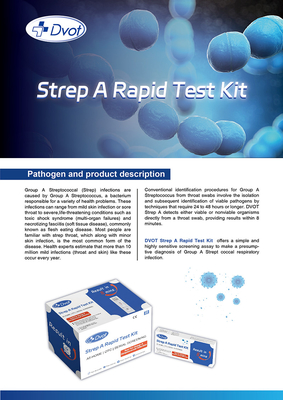 8 Minute Results Rapid Antigen Test Kit with CE ISO Certifications ,Strep A Rapid Test Kit