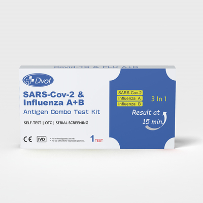 Accurate Disposable Rapid Test Kit Provides Results in 15 Minutes that use for testing SARS-Cov-2/InfluenzaA+B