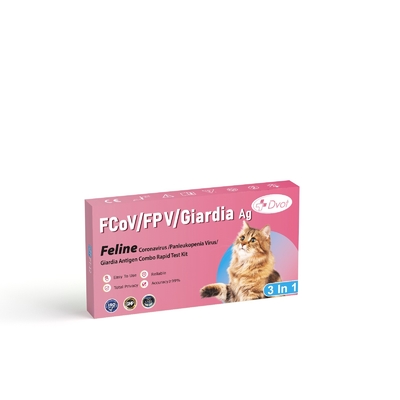 DOVT Feline FCoV/FPV/Giardia Ag Antigen Combo Rapid Test Kit Accuracy 99% and Reliable