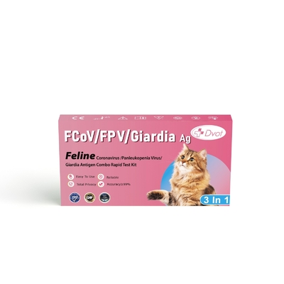 DOVT Feline FCoV/FPV/Giardia Ag Antigen Combo Rapid Test Kit Accuracy 99% and Reliable