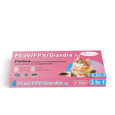 DOVT Feline FCoV/FPV/Giardia Ag Antigen Combo Rapid Test Kit Accuracy 99% and Reliable