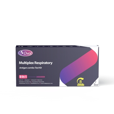 DOVT 9 IN1 Multiplex Respiratory Antigen Test Kit 8 Mins Test Time 1.5 Years Date