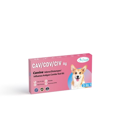 DOVT Canine Adeno/Distemper/Influenza 3 In 1 Antigen Combo Test Kit For Testing CAV/CDV/CIV