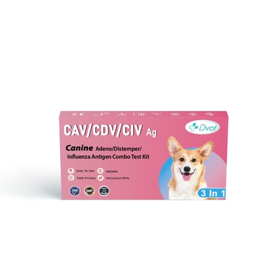 DOVT Canine Adeno/Distemper/Influenza 3 In 1 Antigen Combo Test Kit For Testing CAV/CDV/CIV