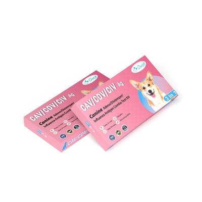 DOVT Canine Adeno/Distemper/Influenza 3 In 1 Antigen Combo Test Kit For Testing CAV/CDV/CIV